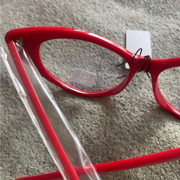 - RED VINTAGE LOOK CAT EYE  FRAME BLUE LIGHT BLOCKING GLASSES.…NEW - Picture 8 of 12